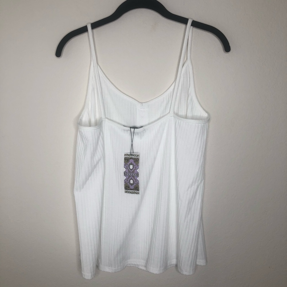 *NEW* Boohoo Plus Ribbed Button Ivory Cami - Picture 6 of 6